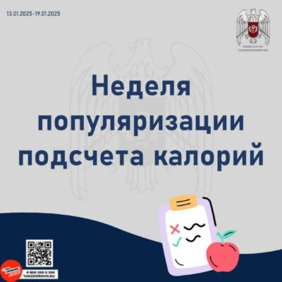 Неделя популяризации подсчета калорий
